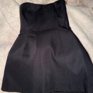Meski Chic Strapless Black Dress